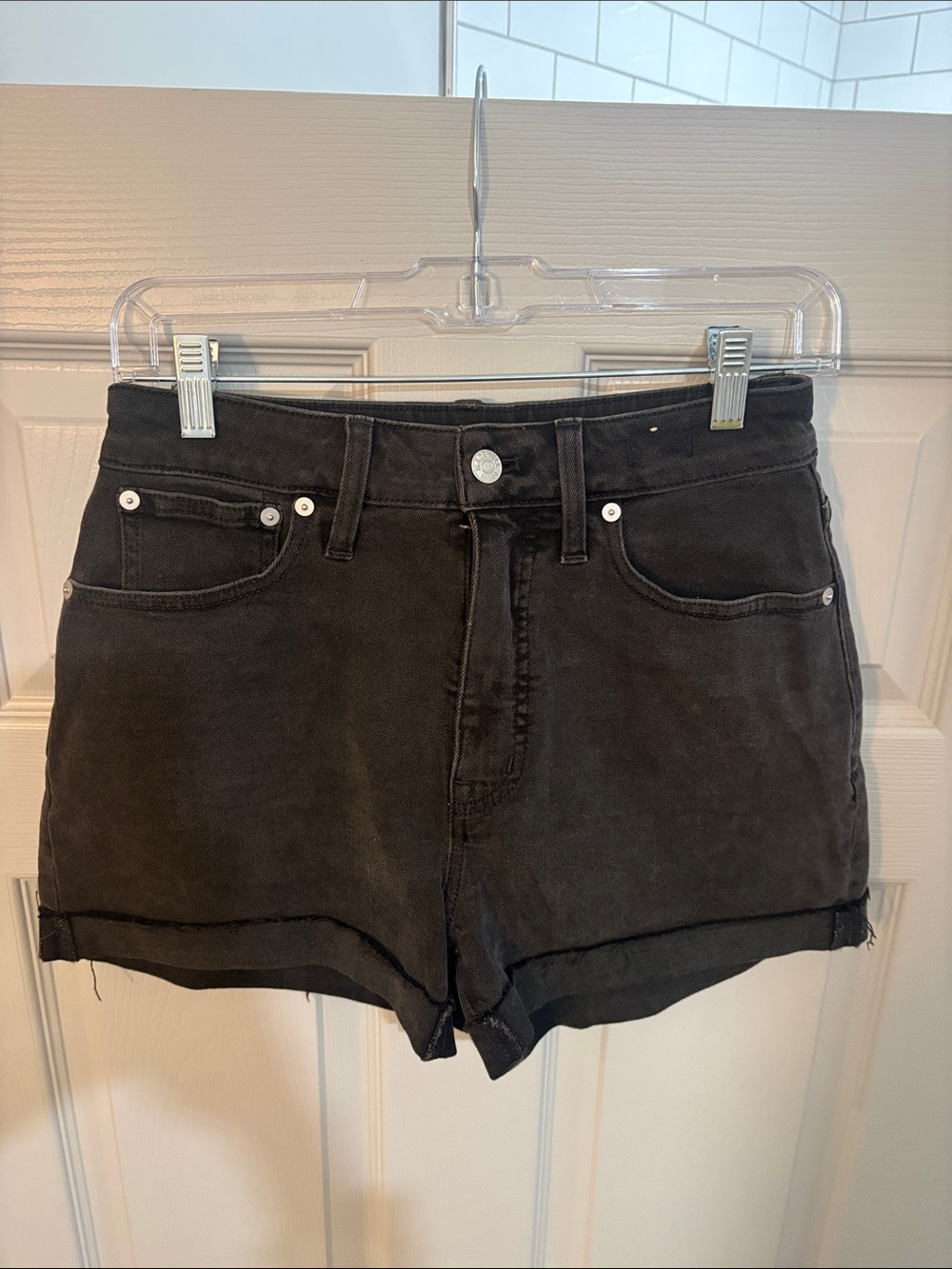 Madewell Black Denim Shorts